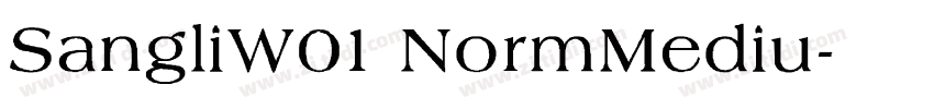 SangliW01 NormMediu字体转换